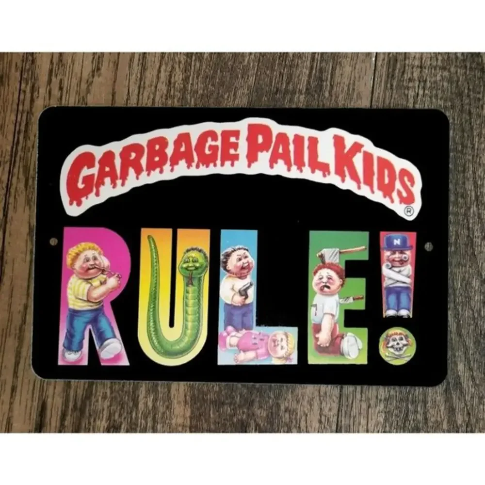 GPK Rule Garbage Pail Kids 8x12 Metal‎ Wall Sign Retro 80s